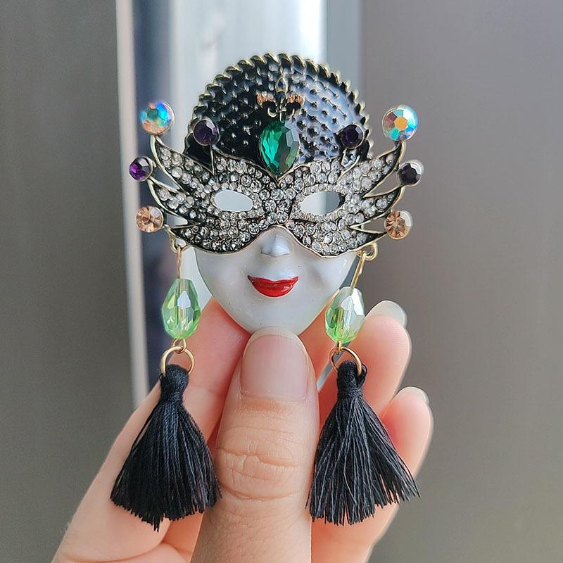 Temu Alloy Corsage Women'S Glass Exquisite Brooch Accessories