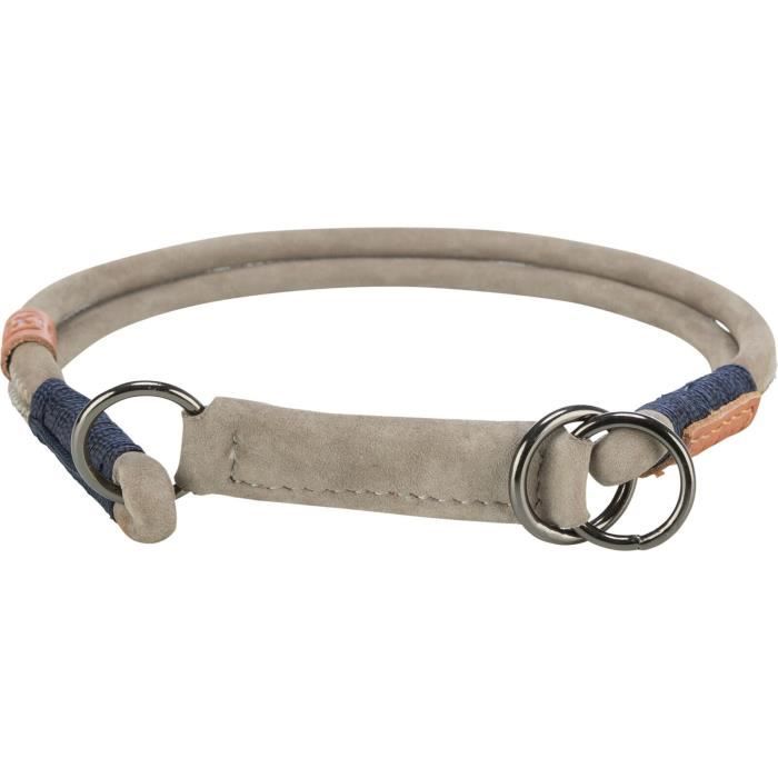 Collier Semi-étrangleur - Trixie - Be Nordic - Cuir - Gris - Pour Chien Moyen