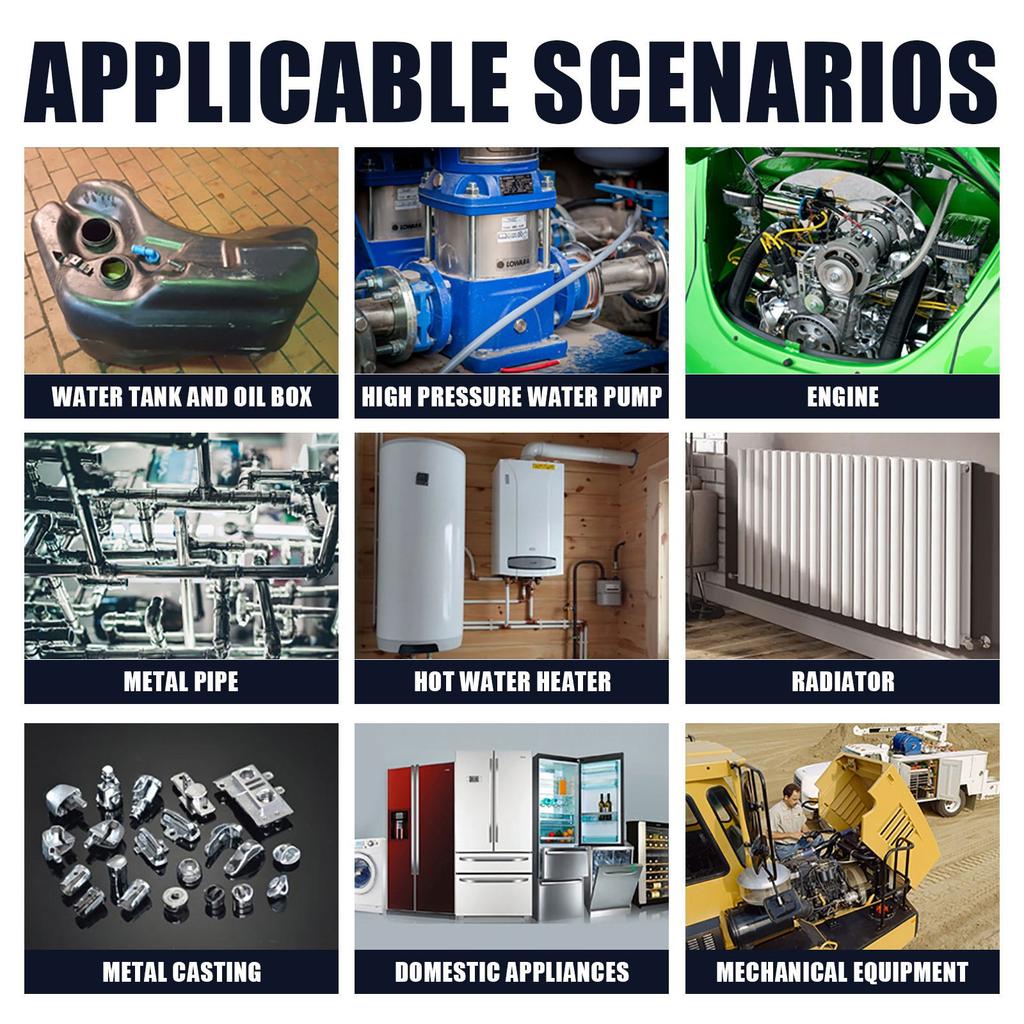 Casting Adhesive, Metal Agent, Welding Adhesive, Filling Cracks, Plugging Leaks, Quick Drying Adhesive