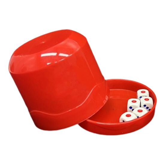 

1 набор стаканов для игральных костей с основанием 5-точечный ручной шейкер красный