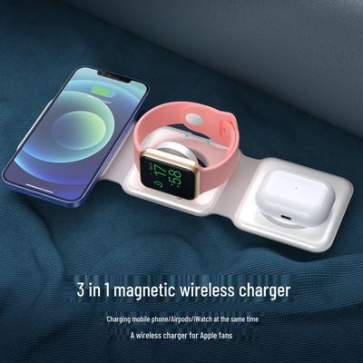 MagSafe 3-in-1 Wireless Charger: Magnetic Dock for Apple Watch, Earbuds & Phone