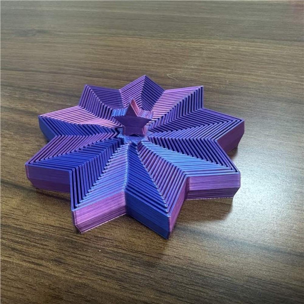 Stretching Christmas Tree Spiral Toy 3D Printed Visual Illusion Hexagon  Desktop
