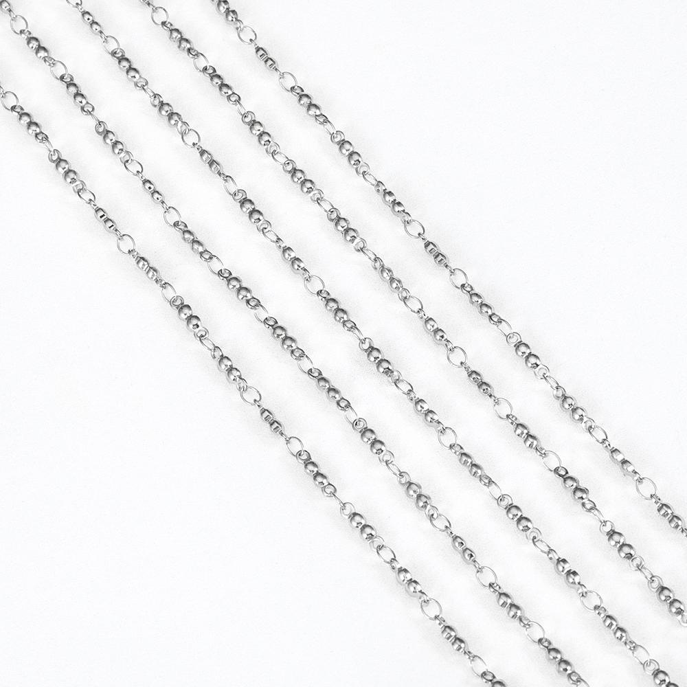 No Fade 1meter Stainless Steel Spiral Twist Stick Link Chain Wave Metal Chain for DIY Necklaces Bracelet Jewelry Making Findings