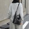 Niche Design, Laid-back Style, Single-shoulder Tote Bag Genuine Leather, High-end Crossbody Bucket Bag