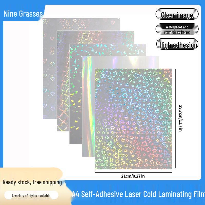 A4 Cold Laminating Film with Free Shipping - Photo Protective, Laser Self-Adhesive Stickers for Handmade Specimens.