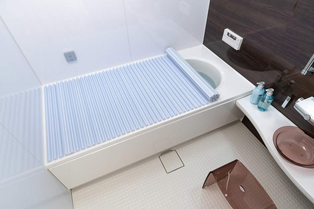 Topre Easy Wave Neo Bathtub Lid, Shutter Type, 75 x 150 cm, Blue, L15