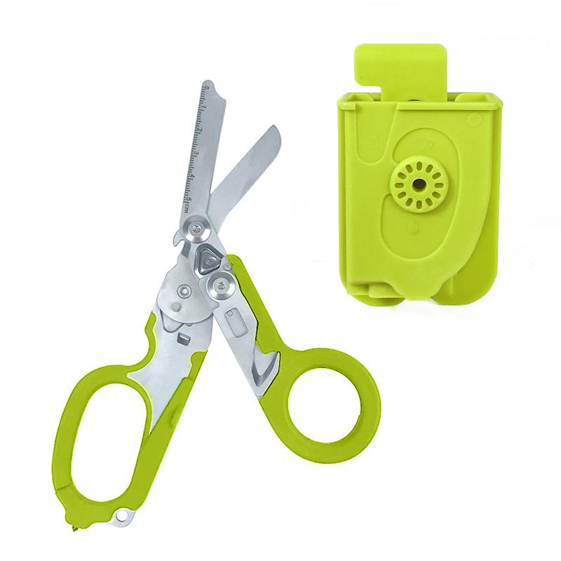 Hot Selling Tactical Multifunction Scissor Raptors First Aid Expert Folding Scissors Outdoor Survival Tool Combination Gadget