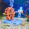 Decorazione Acquario Pesce Scheletro Dinamico Bolla Aria per Acquario Azionato ad Aria Mobile Spettrale Generatore di Bolle Ornamento Divertente Decorativo a Bolle per Aerare e Ossigenare