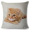 Cute Cat Pillowcase Decor Lovely Pet Animal Print Cojines Cushion Cover Polyester Pillow Case for Home Sofa Children Room 45x45