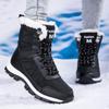 Snow Boots Winter Velvet Thickened New Cotton Shoes Waterproof and Non-slip Outdoor Skiing Outdoor Medium Tube Cold-proof Boots