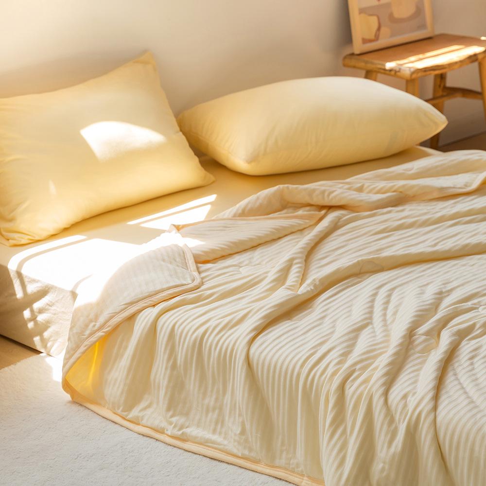 

Летнее одеяло из чистого хлопка в стиле Ins, однотонное, моющееся, трикотажное, хлопковое, летнее прохладное одеяло, полностью хлопковое одеяло с кондиционером 150*200cm