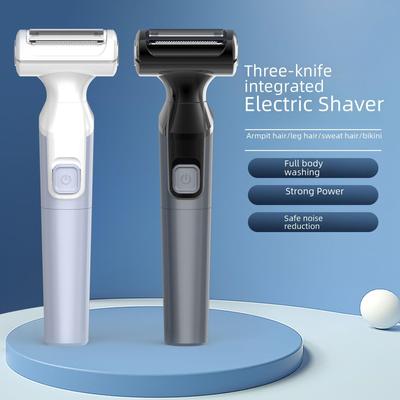 Rasoio Elettrico e Depilatore Corpo 2-in-1 Impermeabile per Uomo