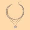Vintage Butterfly Pendant Necklace For Women With Multi Layer Chain Accessory