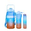Three Piece Set Leak Proof Colorful Cup Hexagon Fitness Sports Kettle  Unisex