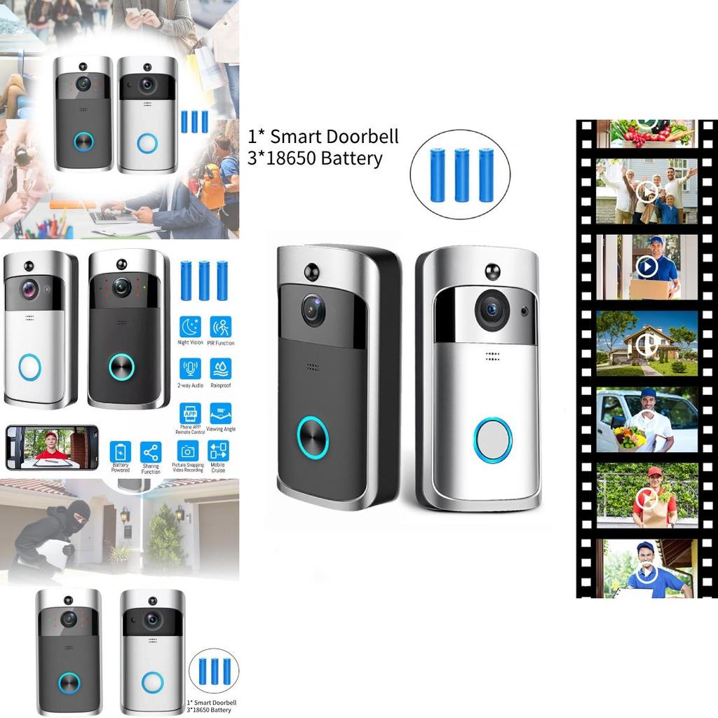 Wireless Visual Smart Doorbell With Voice Intercom And Remote Wifi Functionality For Home Security