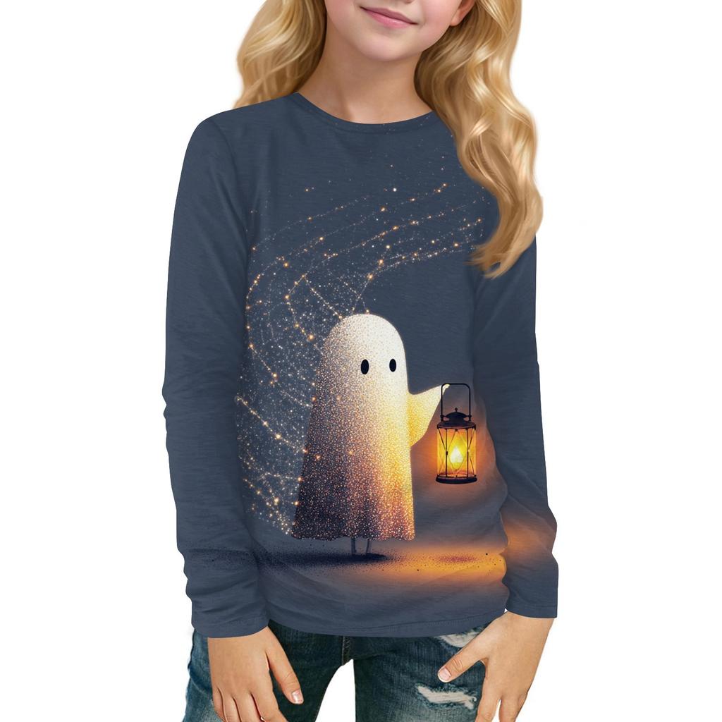 Children's Long-sleeved O-neck Top Printed Daily Casual