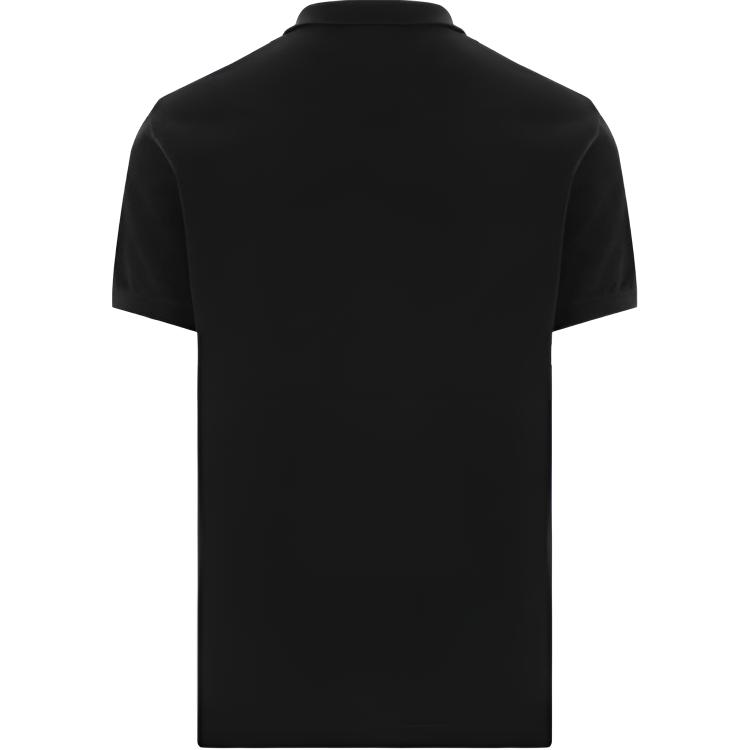 STONE ISLAND Logo Patch Straight Cut Short Sleeve Polo Shirt Men Polo Shirts Black 811522R39-A0029