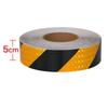 5cm/10cm/15cm/20cm*5M Bande Réfléchissante Sergé Jaune-Noir Adhésif Étanche Réflecteurs d'Avertissement de Sécurité Autocollant Pour Camion Remorque