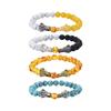 Supply Jewelry 8mm Volcanic Stone Turquoise Yellow Crystal Bracelet Faucet Bracelet Bracelet Wholesale