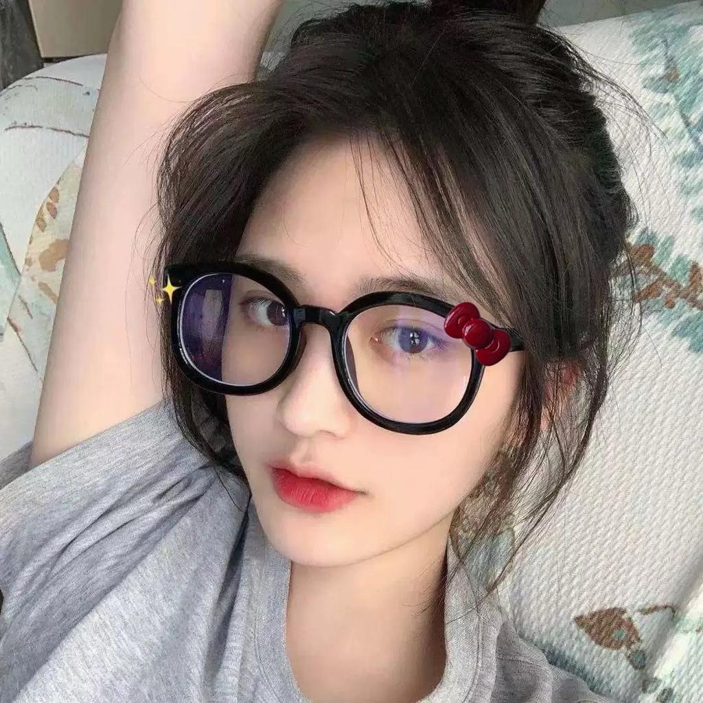 New Bowknot Eyeglasses Frame Pography Pure face Wonder Show Small subculture Cute anime Glasses