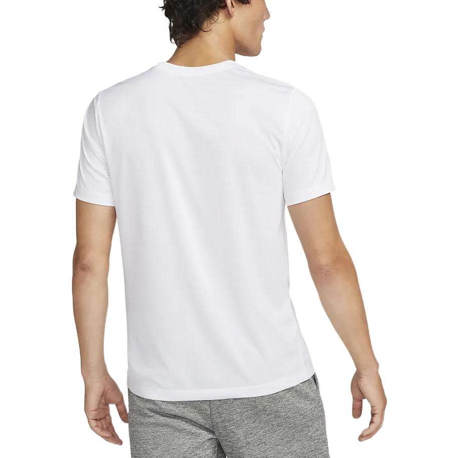 Nike T Shirts Men's White Crew Neck Moderate Straight Fit DX0990-100