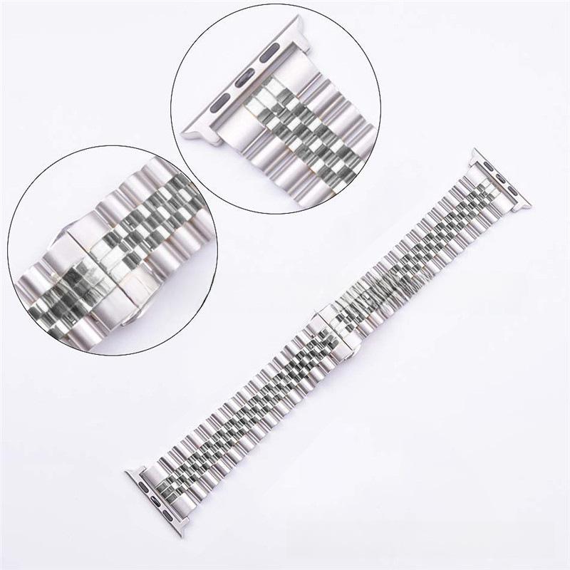 Kompatibelt armband i rostfritt stål för Apple Watch 8/7/6/5/Ultra