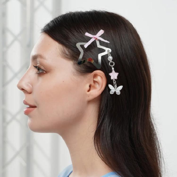 Elegant Butterfly Bows Clip with Fringed Detailing for Unique Style Hairpins