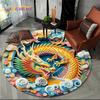 Fashion Dragon Round Carpets Living Room Bedroom Area Rug Room Bedside Chair Floor Mat Decorat Alfombra Birthday gift Poster Mat