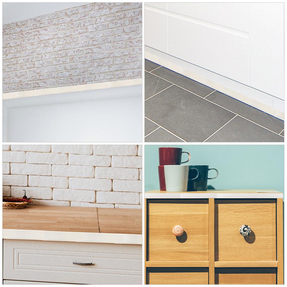 Peel and Stick Vinyl Baseboard Molding Trim Flexible Wall Molding Kit for Living Room TV Background Ceiling Decor Aesthetic