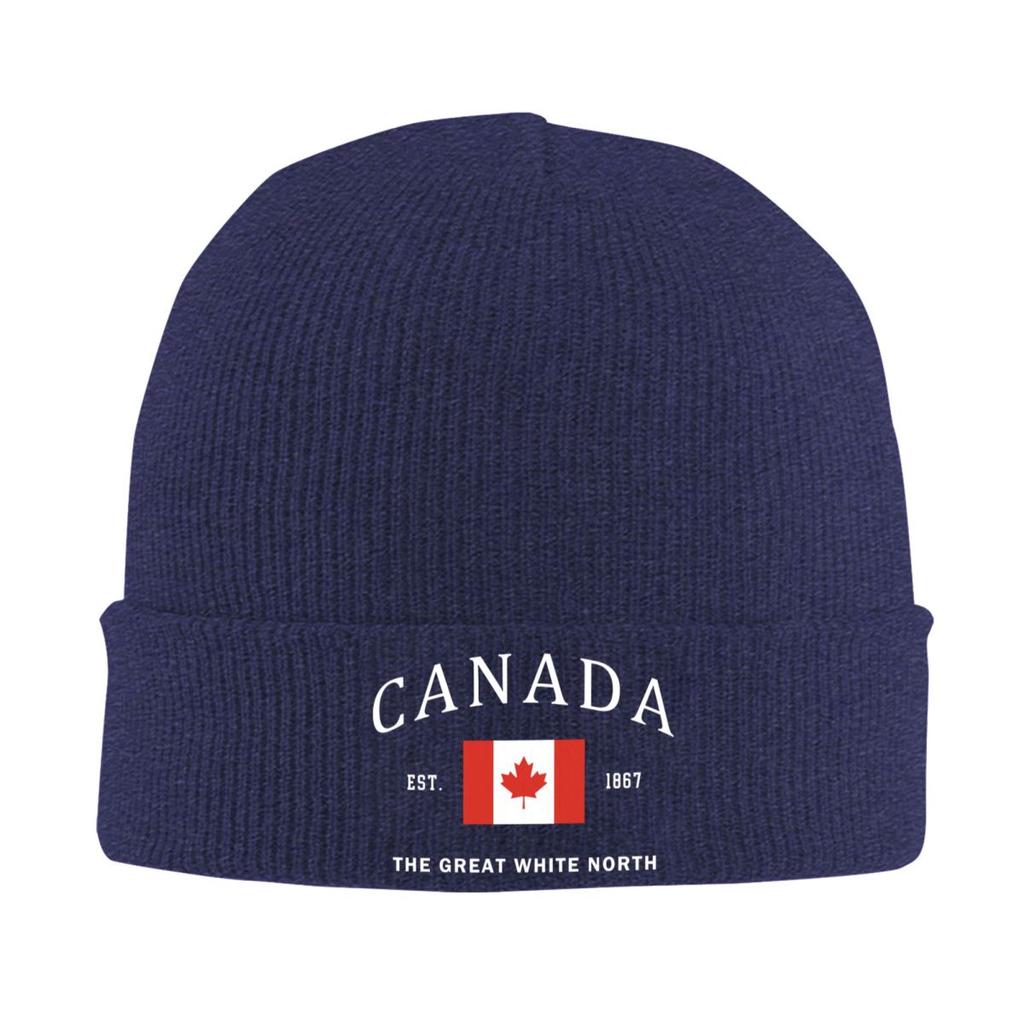 Canada Flag Skullies Beanies Caps Unisex Winter Warm Knitting Hat Unisex Women Street Adult Canadian Patriotic Pride Bonnet Hats