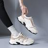 Fashion four seasons small height increase dad shoes 2025 autumn new color matching thick sole height increase sports and leisure shoes
