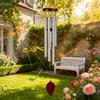 Wooden Top Metal Tube Wind Chimes,Decorative Outdoor Hanging Ornament for Garden,Patio and Home