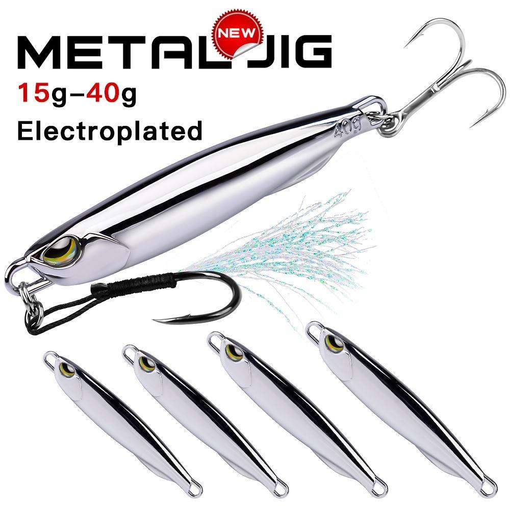 Long Shot Metal Jig Vib Blade Lure Electroplated Silver Sinking Vibration Baits Vibe for Bass Pike Fishing Lures