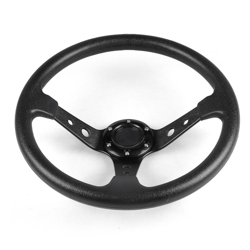 14inch 350mm PU Leather Car Racing Steering Wheel Aluminum Alloy Deep Dish Sport Drifting Universal Wheel