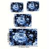 Minimalist Artistic Floral Gaming Room Rug, Decorative Indoor Floor Mat for Living Room, Bedroom, Kitchen and Bathroom