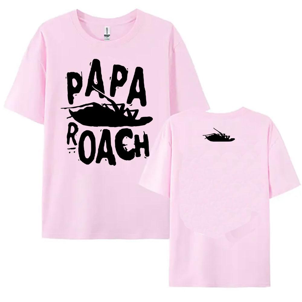 Cotton Summer Tees PAPA ROACH Heavy Mental Band Tshirts Graphic Clothing for Women Short Sleeve Unisex Streetwear O-neck Female Top