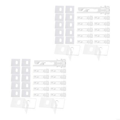 62KD 12pieces Window Shade Hanging Hook Repair Clips, 12pcs Vertical Blind Repair Tabs No Tool Required Installation