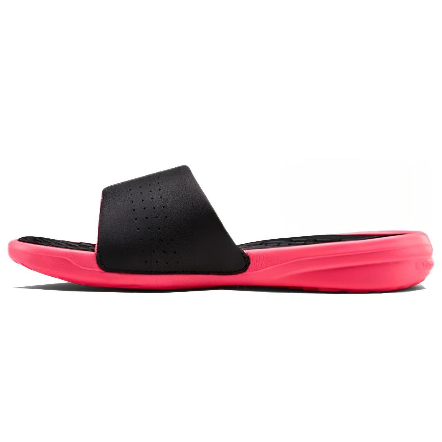 (WMNS) Under Armour Playmaker Fixed Strap Slide Black Pink Women s 3000063-001 EU 36.5