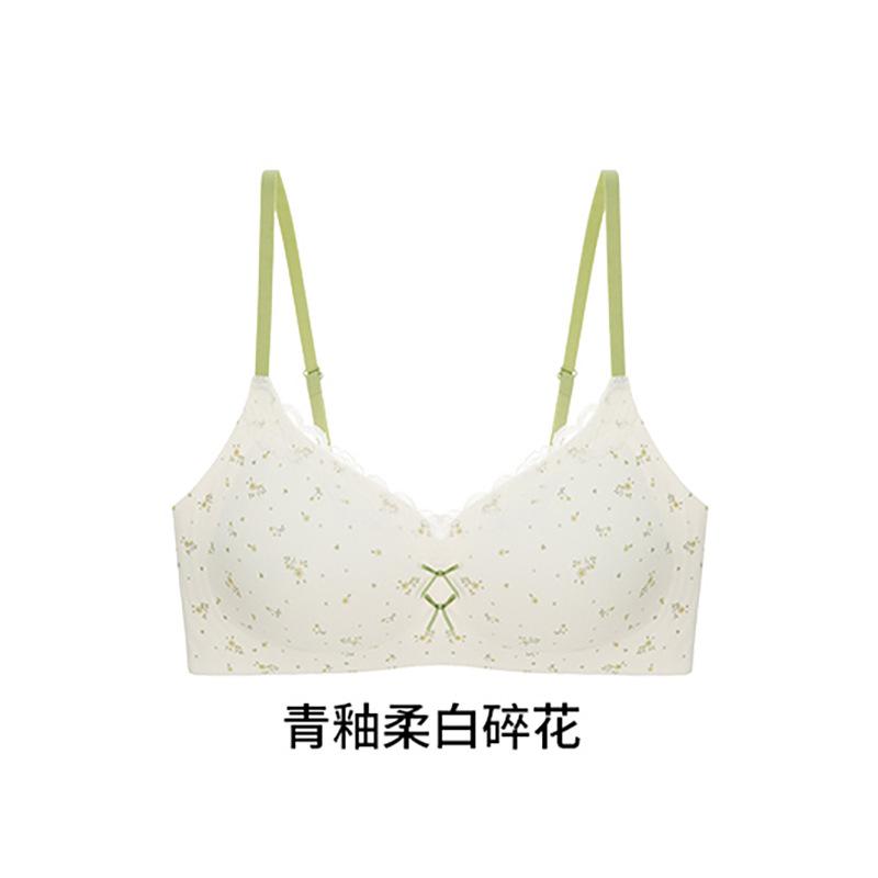Japanese seamless pure cotton thin underwear women's small breasts gather anti-sagging French comfortable lace student girl bra