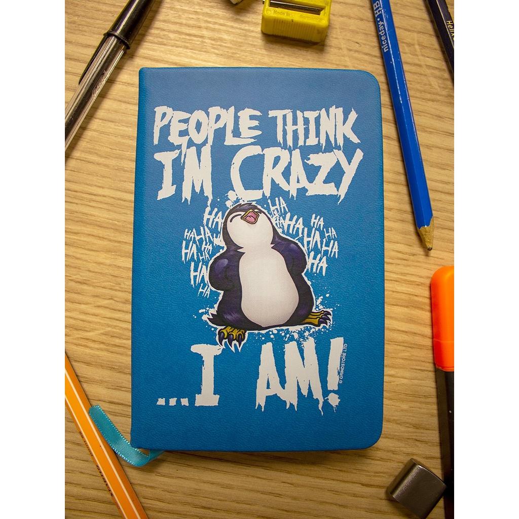 Psycho Penguin People Think Im Crazy A6 Notebook uygun fiyatlı satın