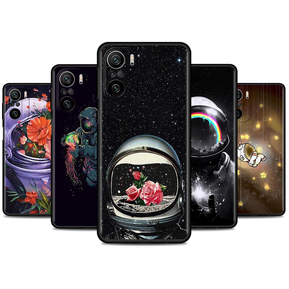 

Case For Xiaomi Redmi Note 11 9S 10 9 8 7 9A 9C 9i K40 8T 10C 9T K50 Silicone Shell Astronaut Redmi K40 Pro