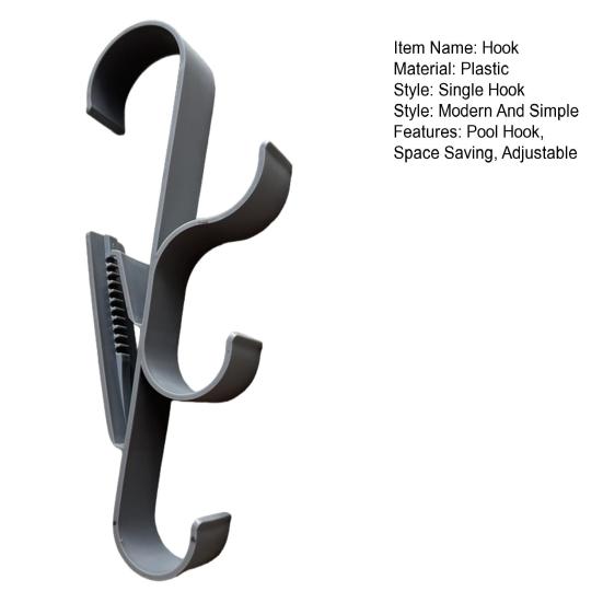 Yousheng Pool Hooks Adjustable Swimming Pool Bracket Hanger Drill-Free Installation Durable Multifunctional Storage Hook for