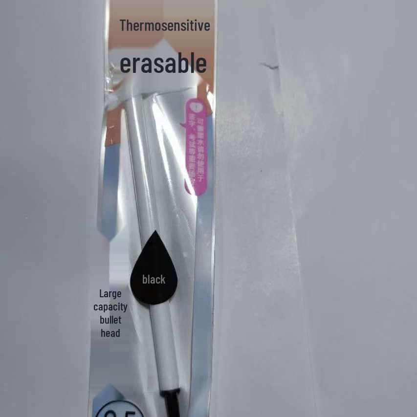 DianShi 0184 Spacetime Erasable Thermosensitive Pen 0.5mm - Easy-erase Click Pen for Students Black 0.5mm