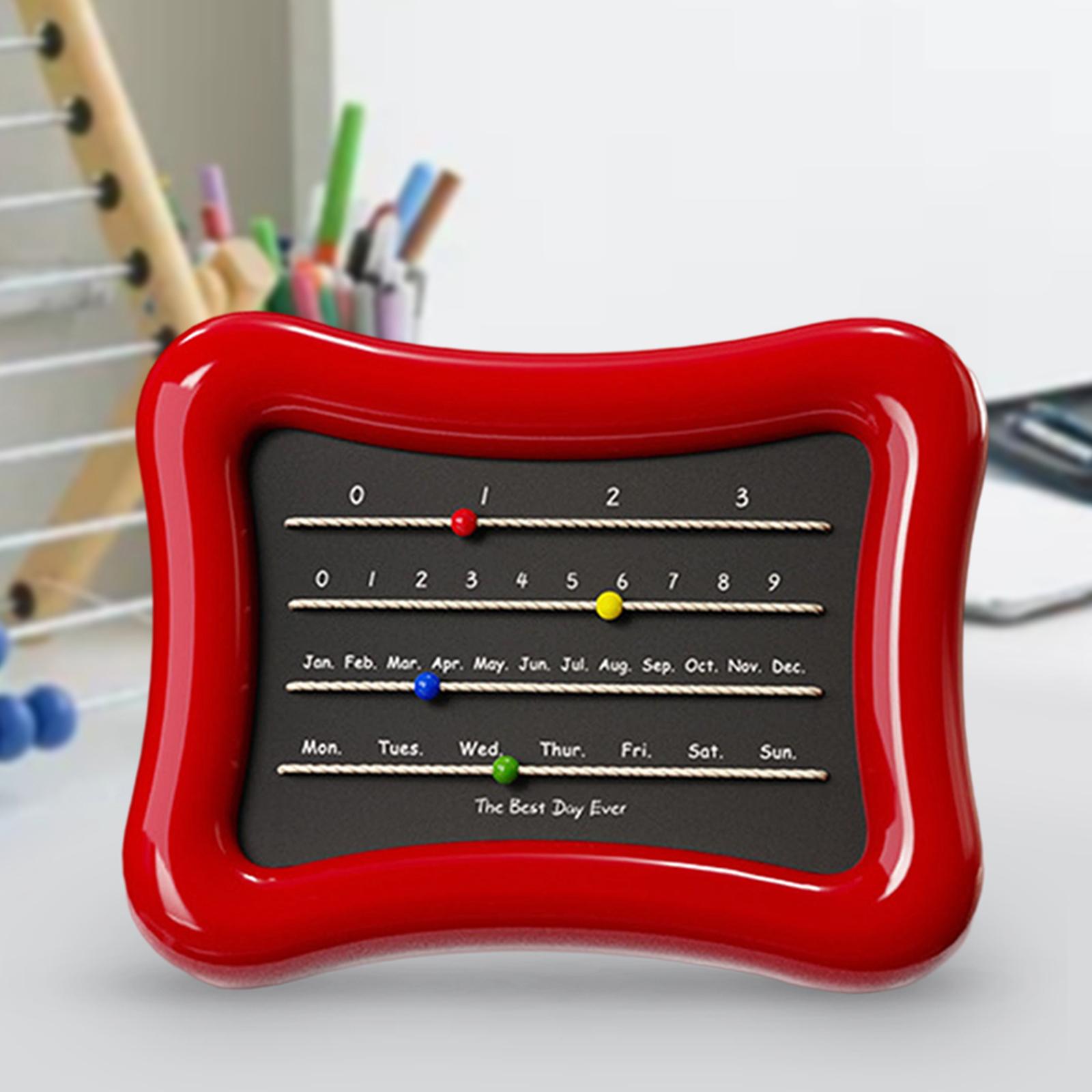 

Desktop Calendar Tabletop Ornament Modern Small 18.5x15 cm Beautiful for Office красный