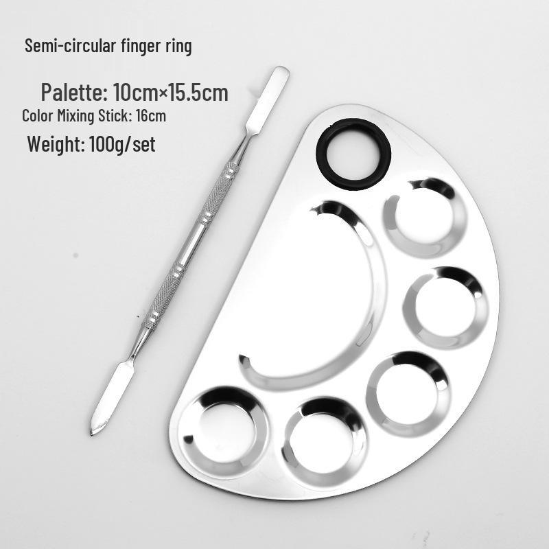 Set de Paletas Cuadradas de Acero Inoxidable para Artistas de Maquillaje para Mezclar Base y Herramientas de Belleza