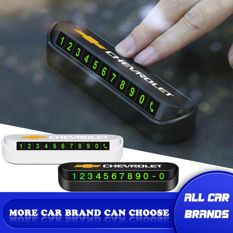 1 Stuks Auto Tijdelijke Parkeerkaart Plaat Badge Auto Styling voor Chevrolet Cruze Trax Lova Malibu Aveo Camaro Epica Lova Sail Spark