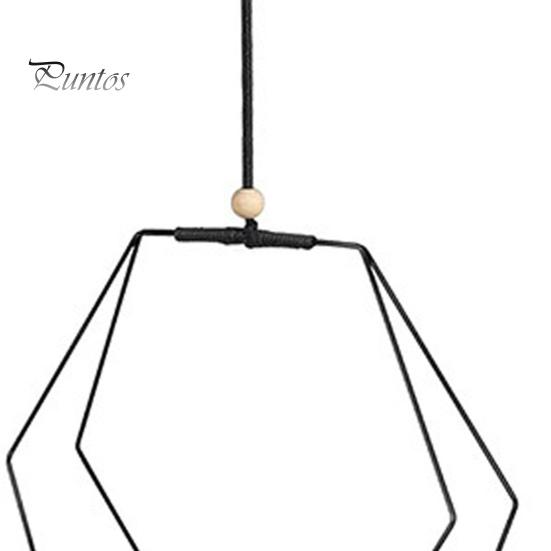 Hanging Plants Holder with Wooden Base Farmhouse Rustic Indoor Hanging Flower Pot Planter Shelf Basket Plants Hanger Decoration