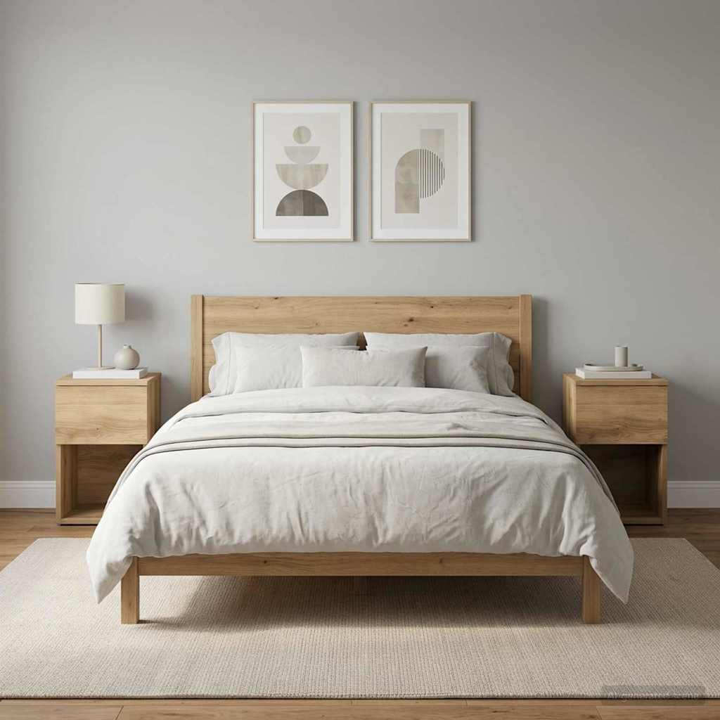 Bedside Cabinet Set 2 pcs Artisan Oak 29 x 31.5 x 49 cm Engineered Wood