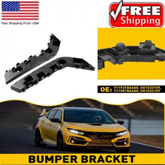 

Front Bumper Bracket 2pc Hold Mount 2016 for 2017 2018 Honda Civic Sedan