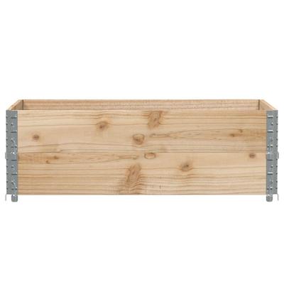 Pallet Top Frame Set 2 Pcs 120x80 Cm Solid Pine Wood